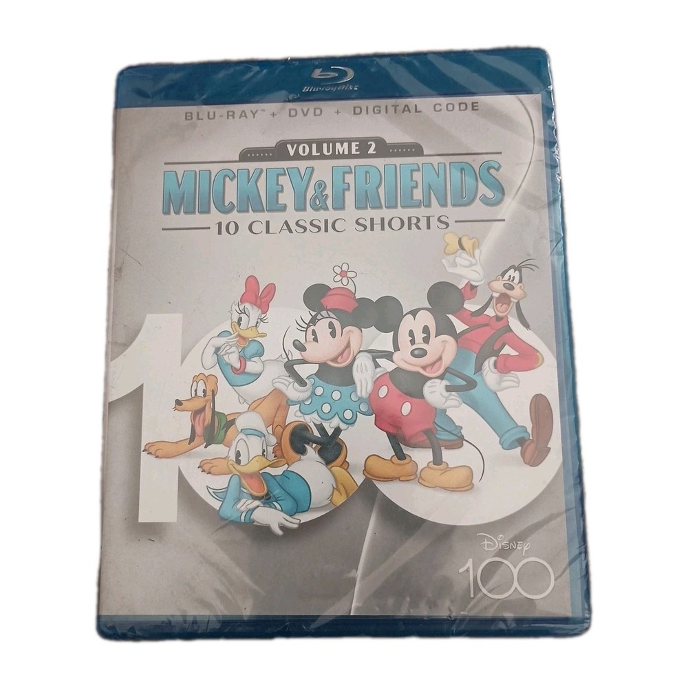 Mickey & Friends 10 Classic Shorts Vol 2 Blu-ray DVD Digital Disney 100 2023